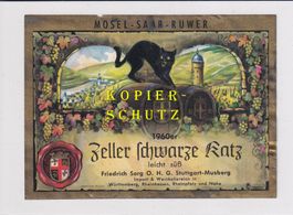 Etikette - Zeller Schwarze Katz 1960 /bd