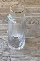 Glas Vase mit Goldrand
