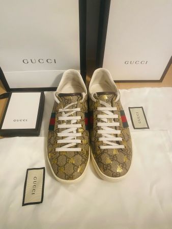 Gucci ACE Sneaker, Leder, 37.5 Fullset inkl neue Schuhbändel
