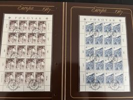 2 Kleinbogen Europa CEPT 1987 Färöer ⦿  (63) (93)