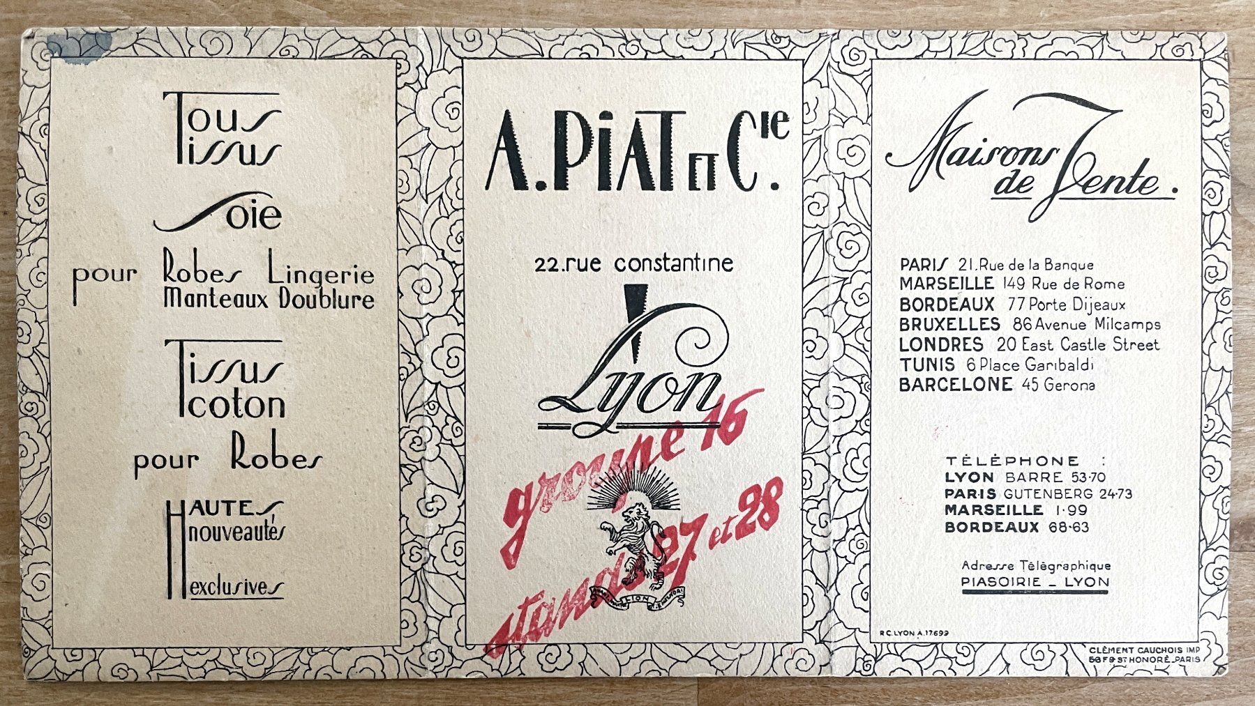 Grafica & Litografie: Werbeflyer Mode Art Deco / Dépliant publicitaire Mode 1925 – Usato da Savagnier venduto da Ne2065 1