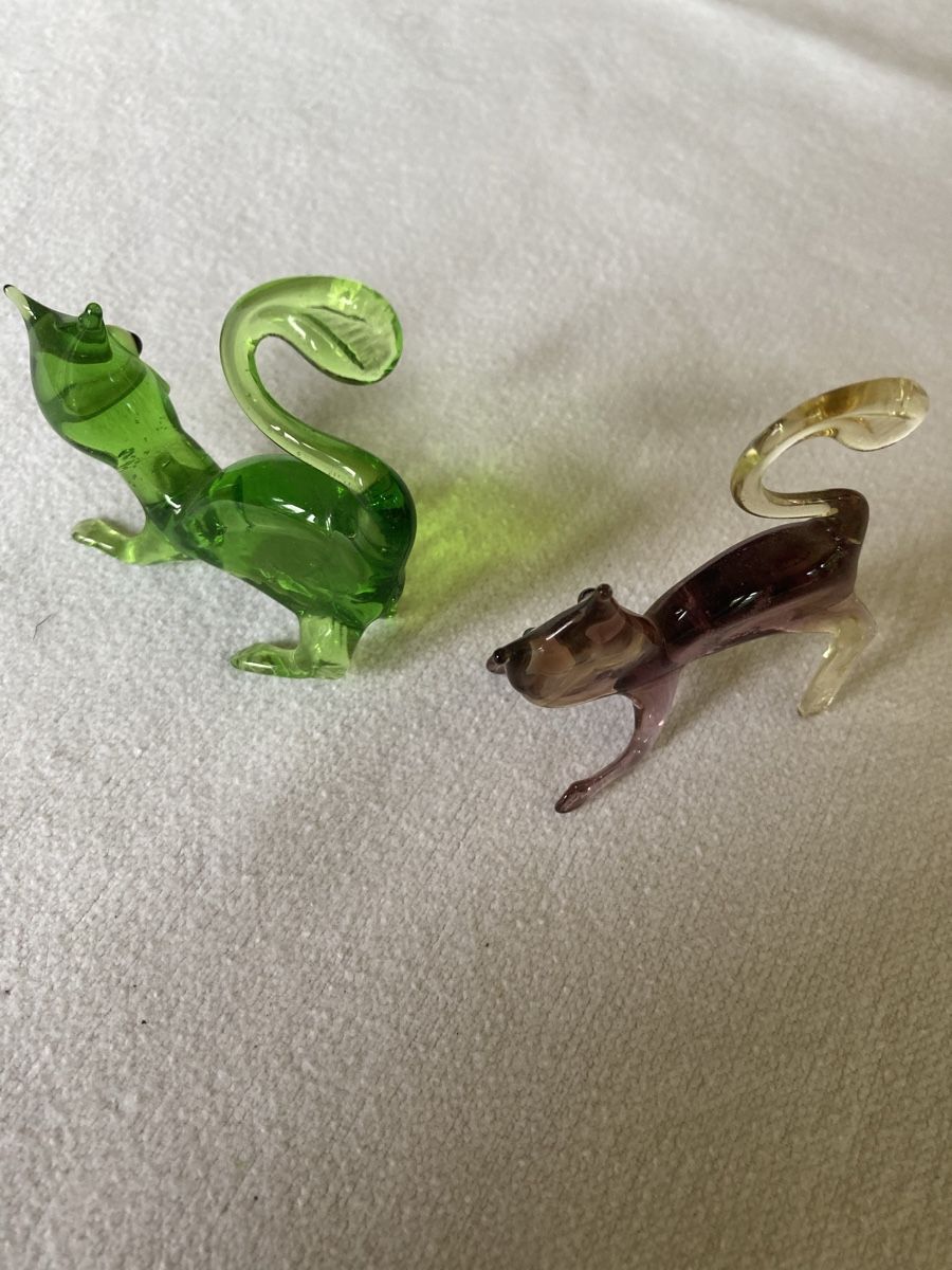 Murano Figuren: Miniature Figuren Glas Kätzchen Murano 2 Teile – Gebraucht aus Rickenbach Sulz von bea_7ssd 1