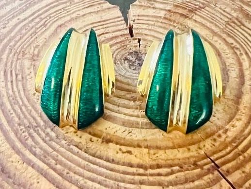 Boucles D'oreille Clip Vintage Orena Paris - Doré Avec Perles, Occasion