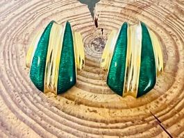 Orena Paris boucle d’oreille vintage émaillé