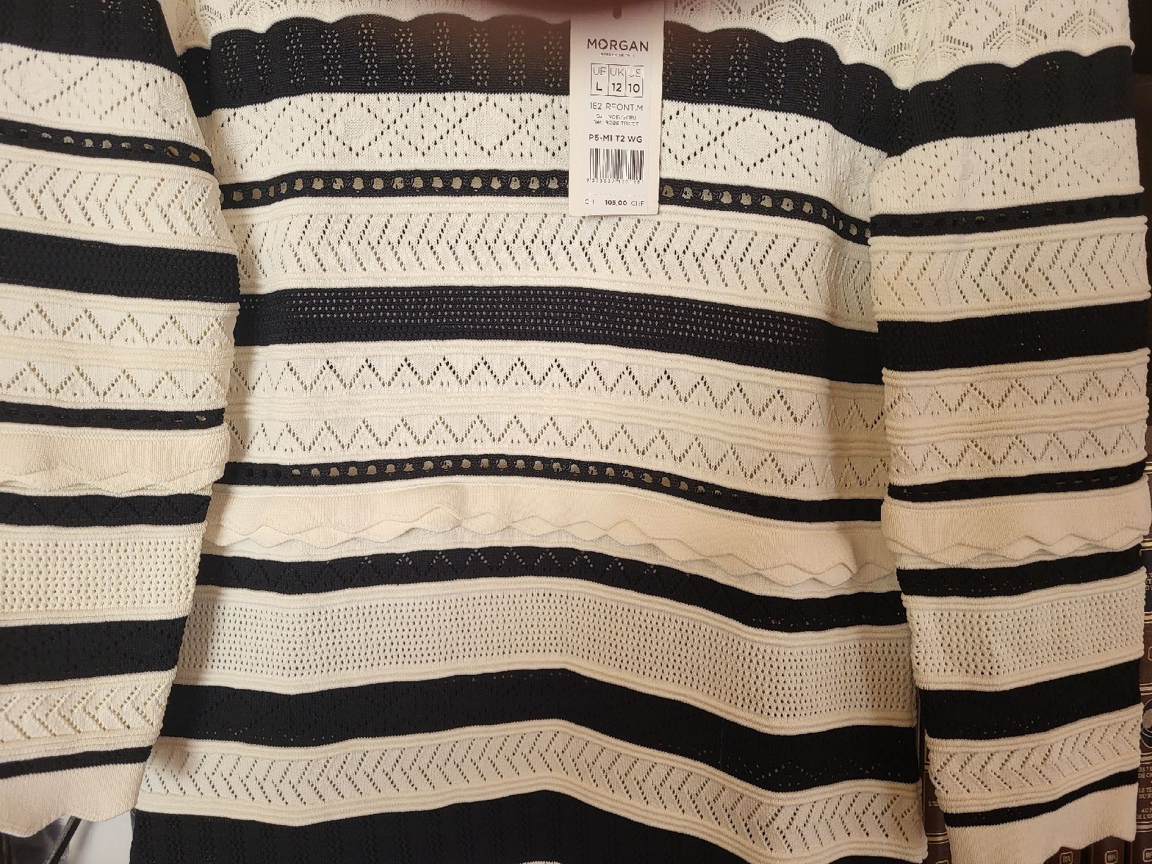 Morgan Vestiti: Neuve Robe pull Morgan rayée taille L Étiquette 🏷️ – Nuovo (secondo la descrizione) da Vevey venduto da Cheyenne18 3