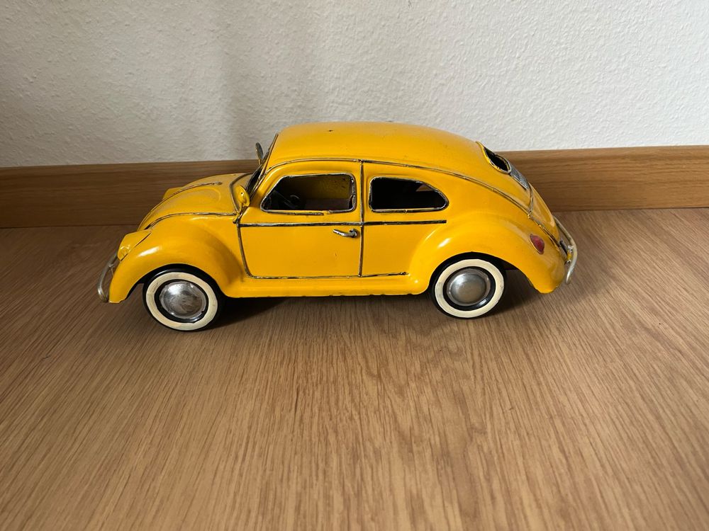 VW Käfer – Gelb (grosses Spielzeug Auto zur Dekoration)