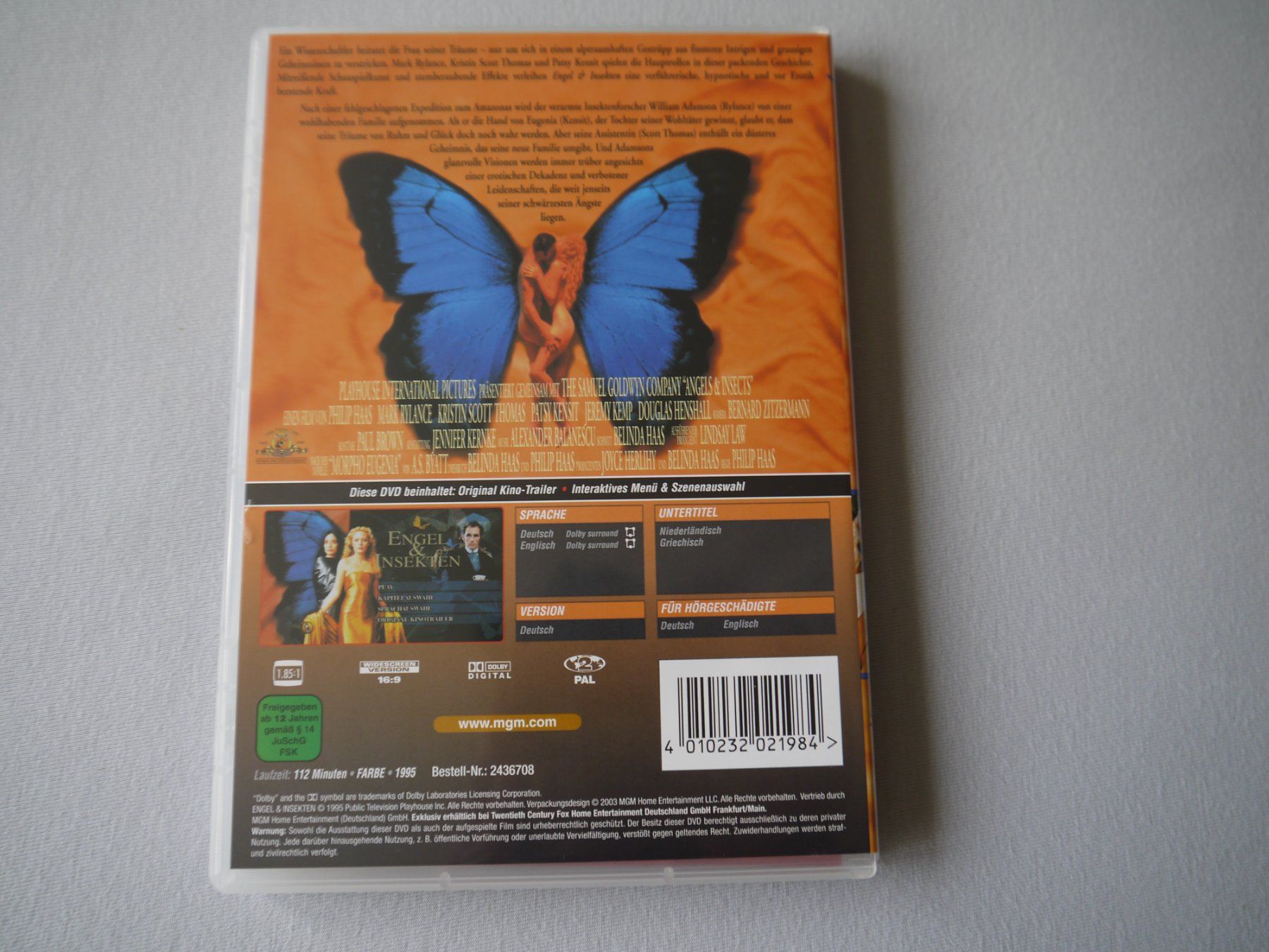 Tutti i DVDs: Engel und Insekten(1995) - Mark Rylance/Patsy Kensit-selten – Usato da Hagendorn venduto da Blaf 1