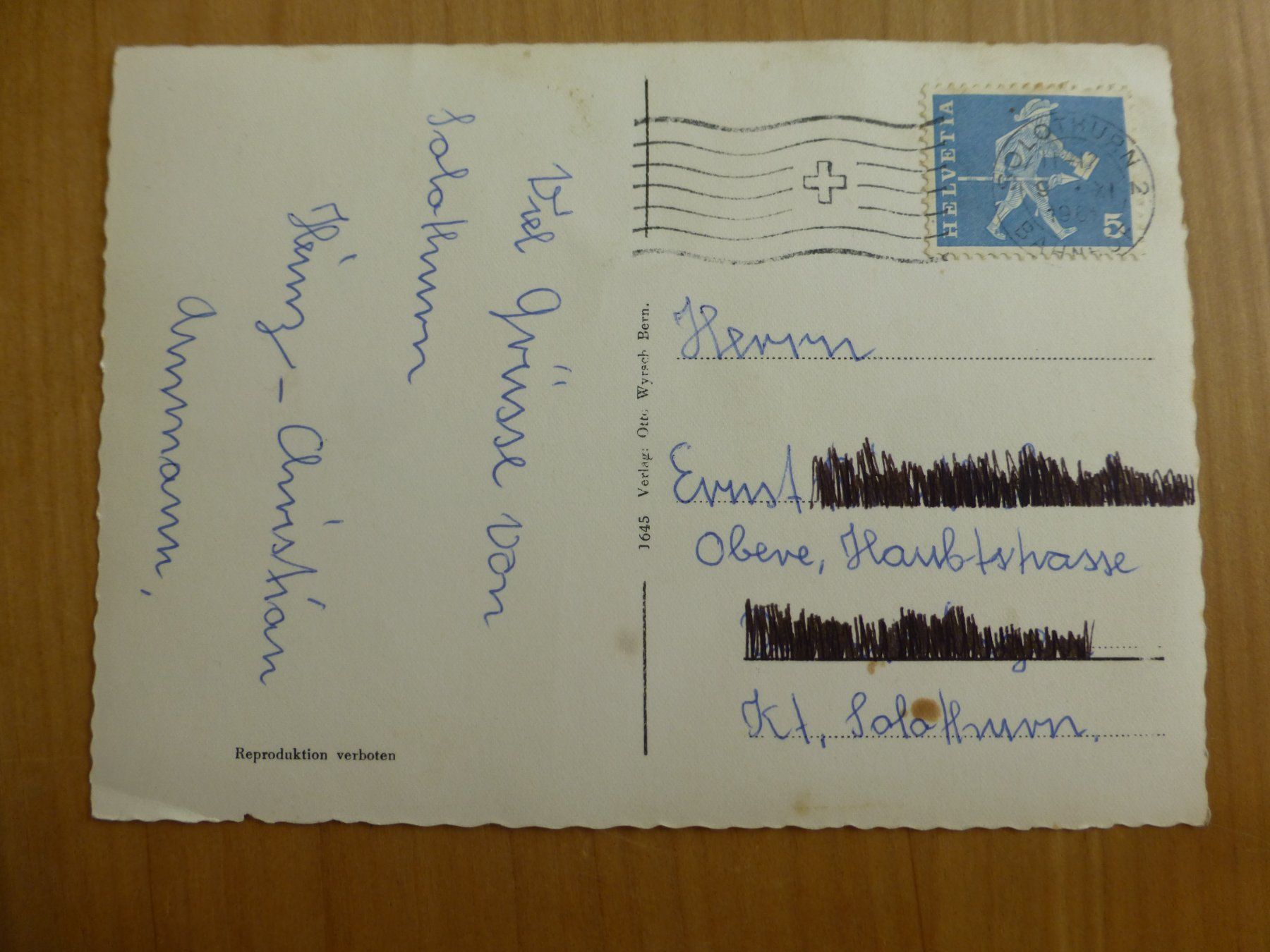 Cartoline postali: Solothurn, Ansichtskarte gelaufen 1961 – Usato da Bettlach venduto da 1saurer 1