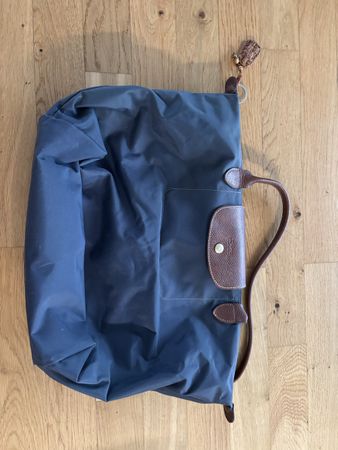 Longchamp sac bleu/gris L