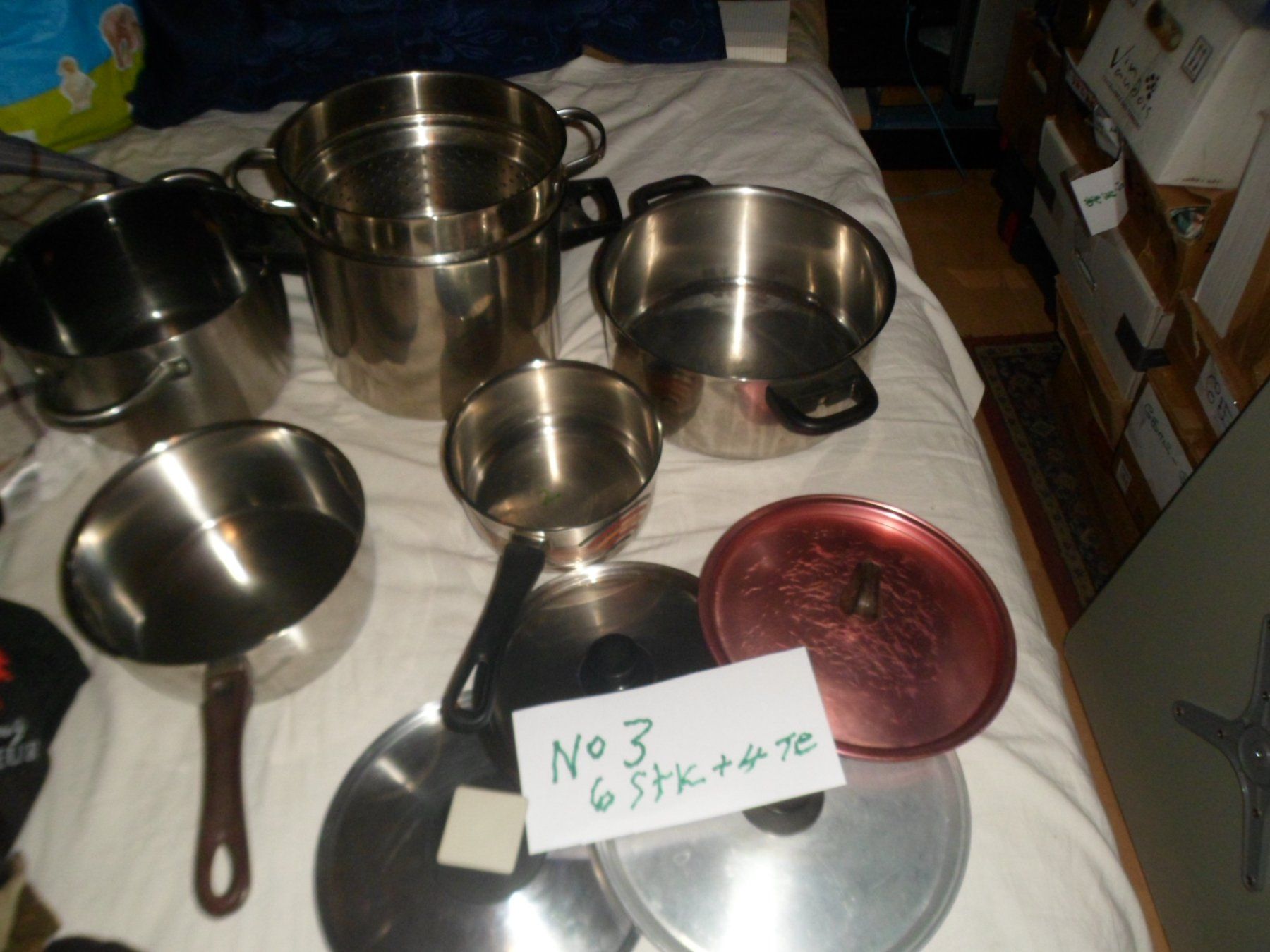 Padelle: pfanne mit deckel 6stk+4stk/10teile  silfer – Usato da Zuchwil venduto da t.rachel