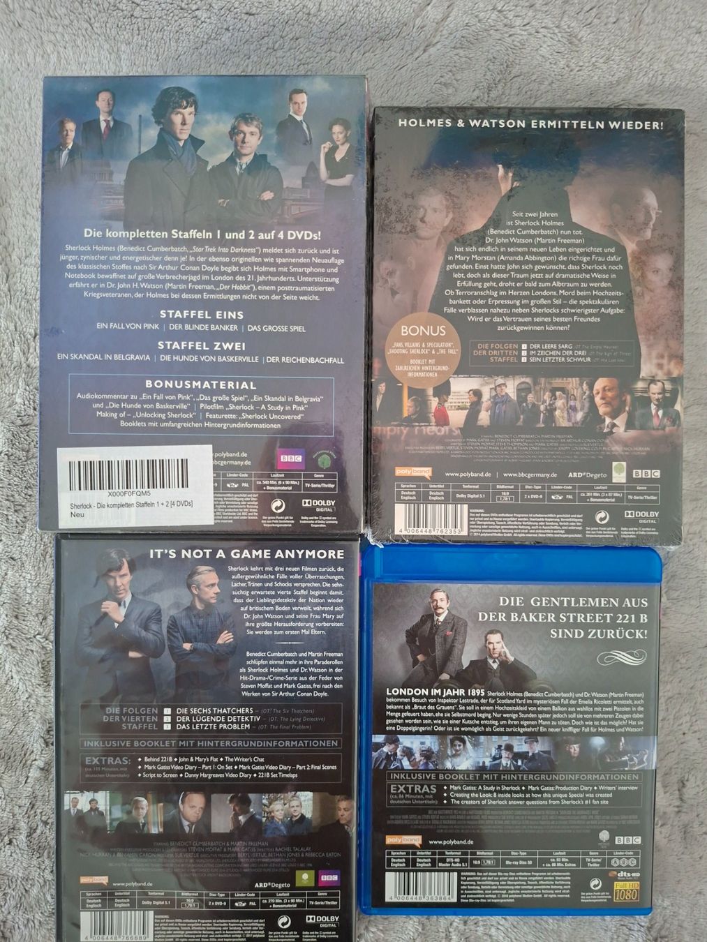 Tutti i DVDs: SHERLOCK 1 - 4 +  BRAUT DES GRAUENS – Usato da Aesch BL venduto da Burschi59 2