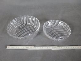 2x Schale aus Kristallglas
