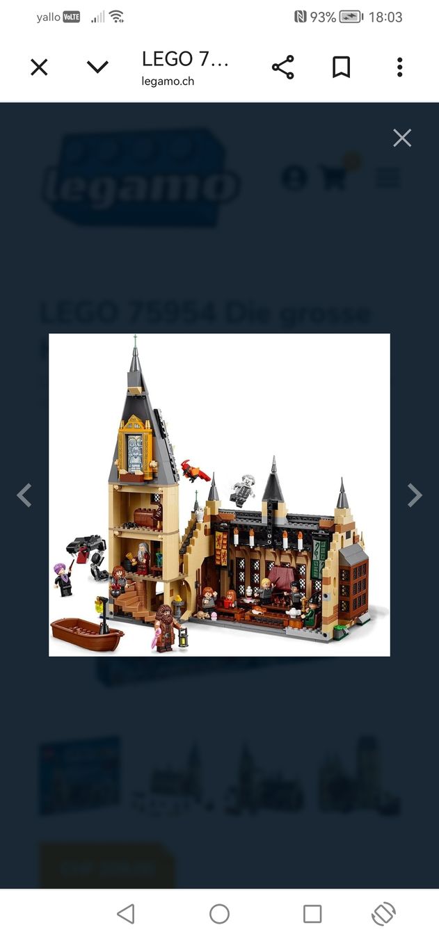 Lego Giocattoli: DIE GROSSE HALLE 75954 HARRY POTTER – Usato da Pratteln venduto da ThereseZ