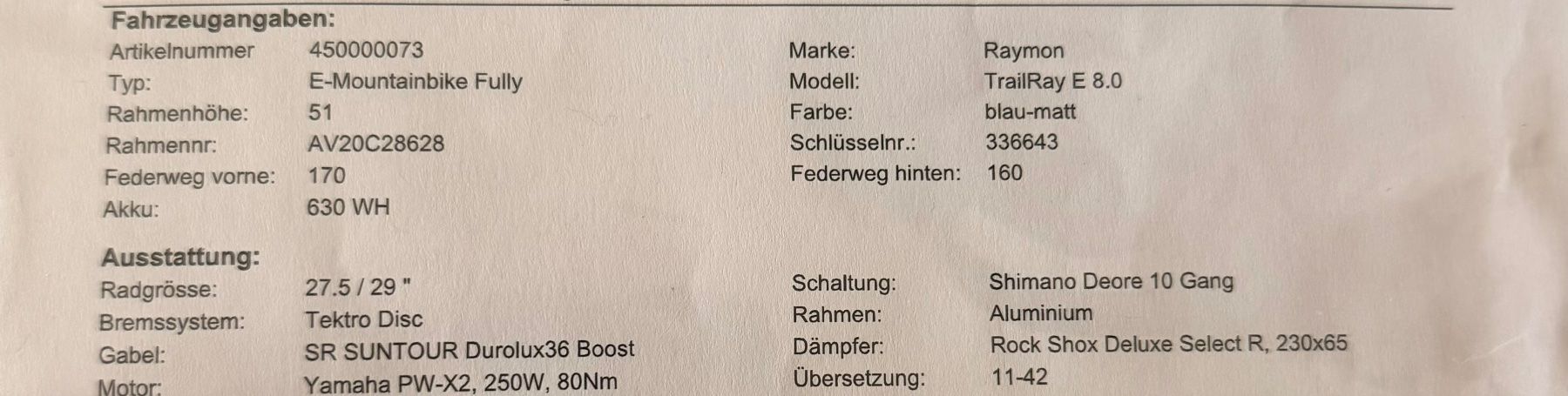 Biciclette: Raymon TrailRay E 8.0 Fully (Preis verhandelbar) – Usato da Horgen venduto da MystX_Ronin 6
