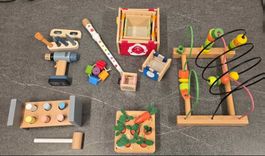 lot de jeux en bois pour enfants