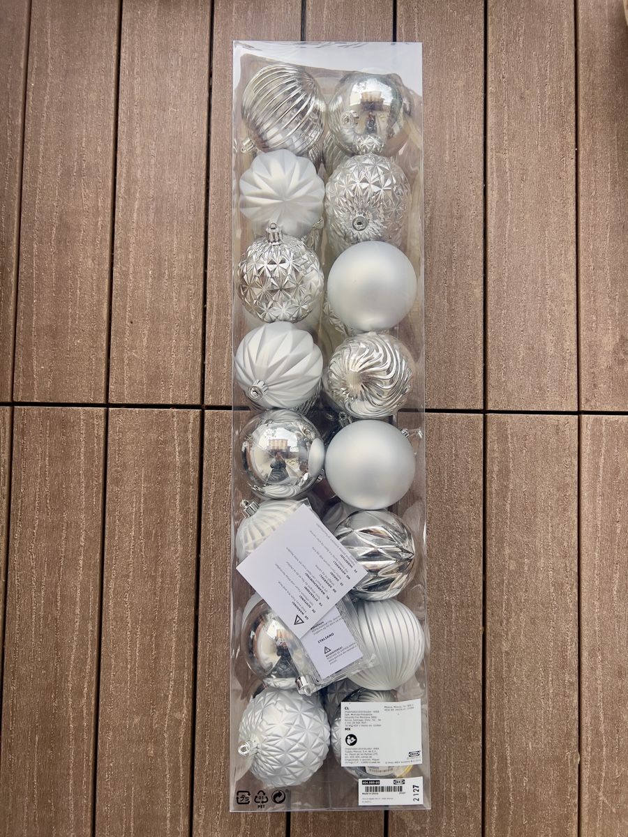 Ikea Alle Dekorationen: IKEA Weihnachtskugeln Silber  – Neu und originalverpackt aus Zürich von Zweite-chance 1
