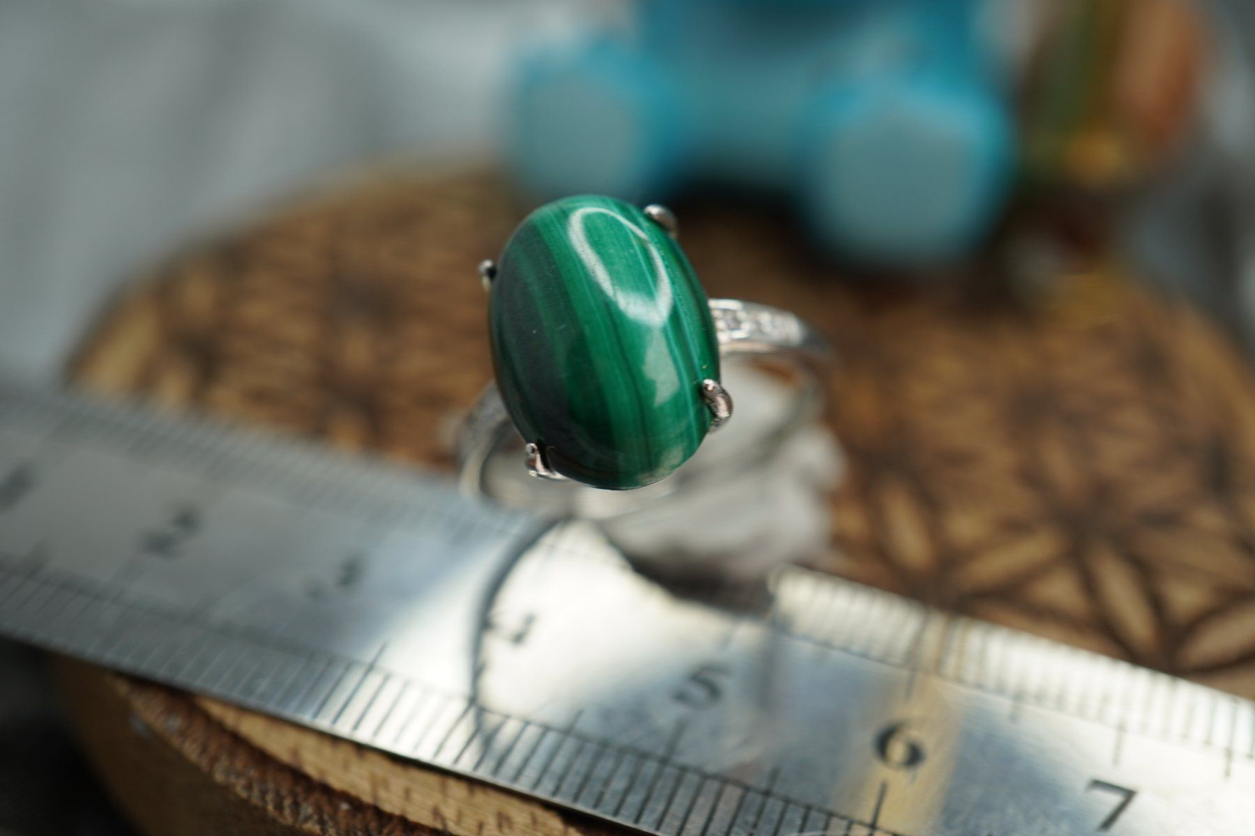 Minerali & Pietre curative: Malachit     ring Grösse  Variabel     (Räumung!) – Nuovo e nell'imballaggio originale da Eschenbach SG venduto da topstone 5