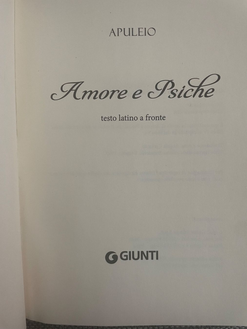 Bücher: Amore e psiche Apuleio – Gebraucht aus Minusio von jas_ry5h 3