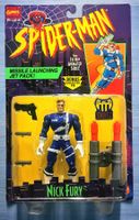 Nick Fury 1995 Action Figur Spiderman Marvel Comics Vintage