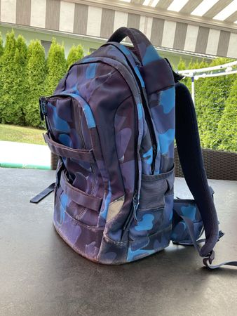 Schulrucksack Satch Tarnmuster blau guter Zustand