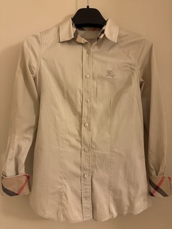 Damen Hemd Burberry beige Grösse XS 100% Baumwolle