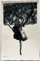 Vintage Fotokarte E. Meerkämper, Davos, Eiskunstlauf, Sport