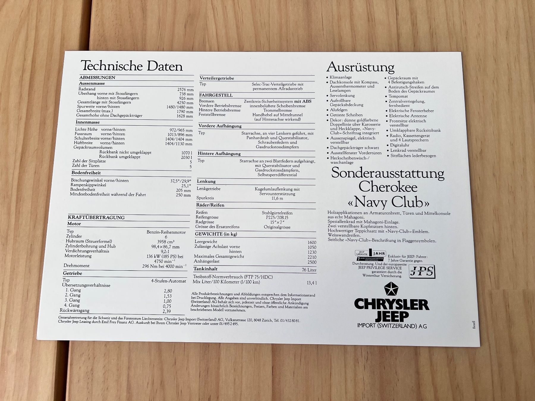 Jeep Documenti: 2 Jeep Cherokee Verkaufsprospekte – Nuovo (secondo la descrizione) da Münchenbuchsee venduto da Atego 5