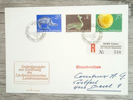 TR20 Enveloppe + Timbre Liechtenstein 1971