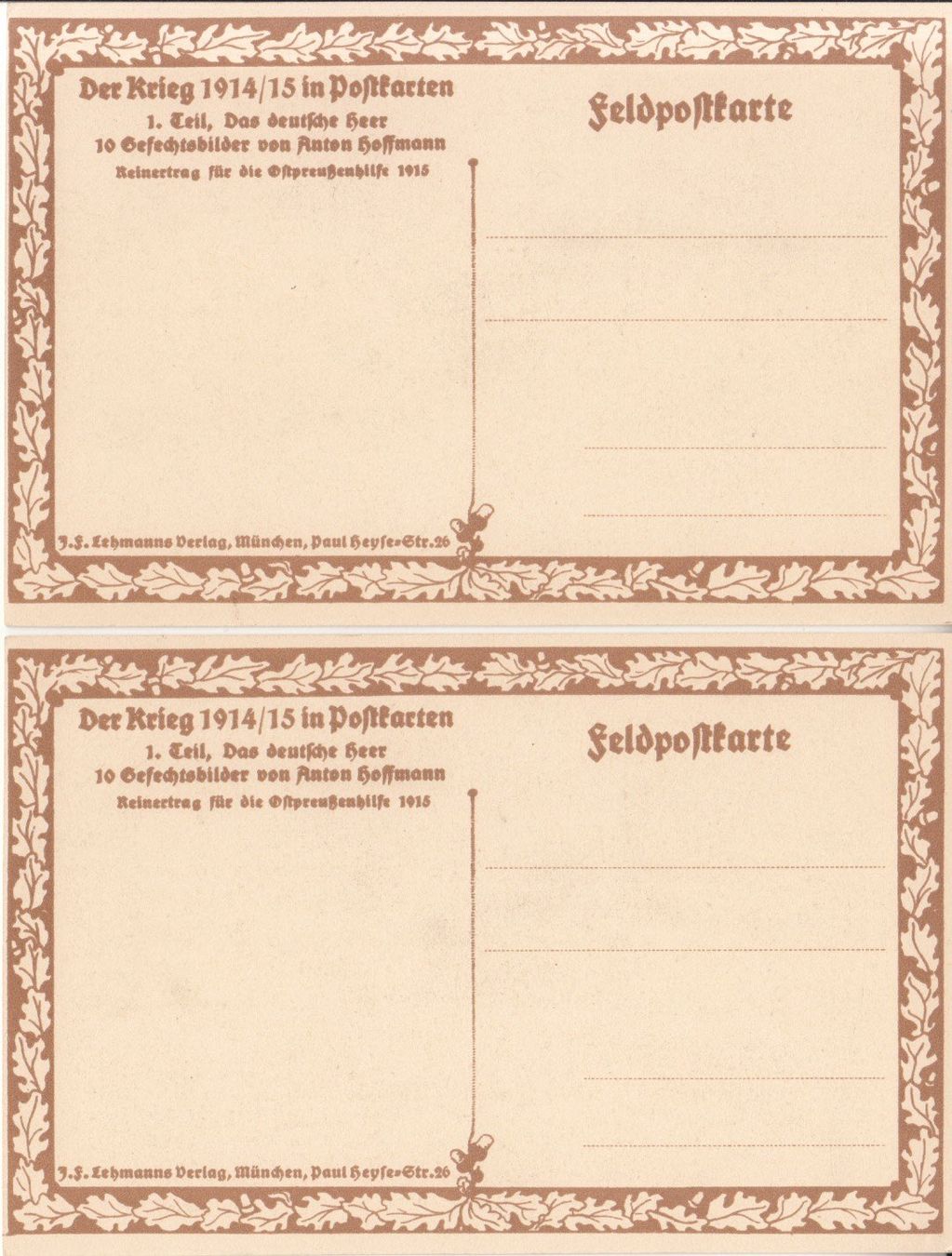 Cartoline postali: Der Krieg 1914 / 1915, 4 Karten – Usato da Bürglen TG venduto da StampGraf 4