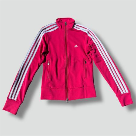 Adidas vintage pink three stripes track jacket 90s