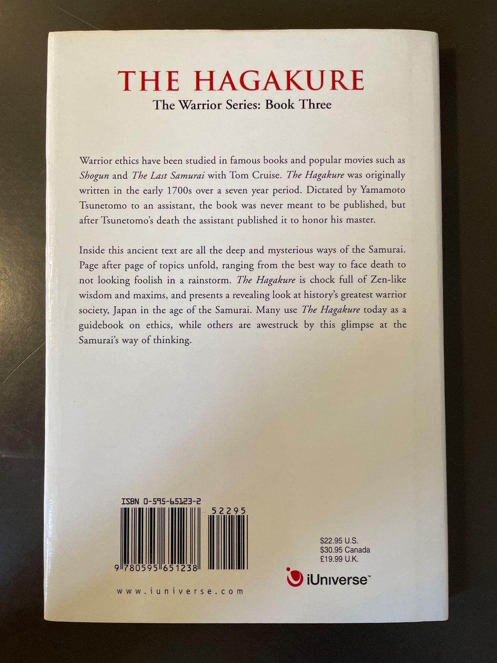 Livres: The Hagakure: Yamamoto Tsunetomo – Neuf (Voir description) à Genève par Haciend4 1