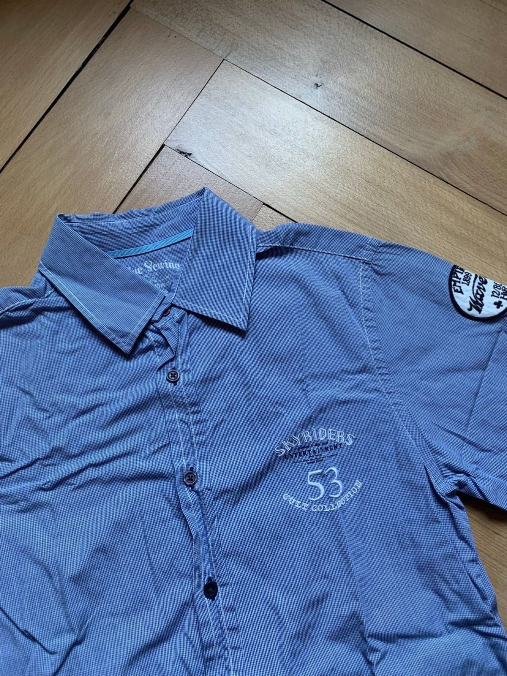 Camicie: XDYE SEWING - Hemd blau-weiss kariert M – Usato da Zürich venduto da Diazaio 1