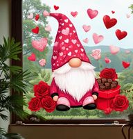 Zwerg (Gnom) mit Herzen für Fenster Deko (27 cm)
