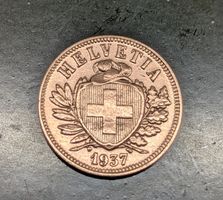 2 Rappen Jg. 1937 (Bronze)