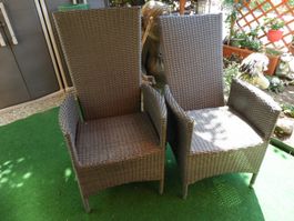 GARTENSESSEL GRAU 2x LIMARE SITZEN / LIEGEND  NEUWERTIG
