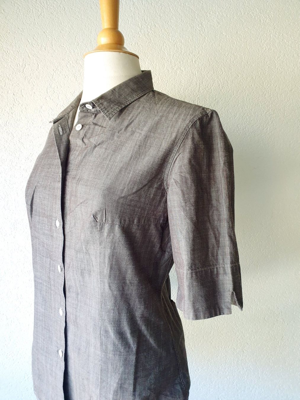 Stefanel Camicette: BLUSE HEMD STEFANEL S 36 BASIC,  TOP ZU JEANS HOSE ROCK – Nuovo (secondo la descrizione) da Elsau venduto da the-colorful-side 3