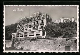 Territet, Hotel Bonivard mit Strassenpar