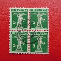 1910: Nr.125III Viererblock von ZIHLSCHLACHT: Kat: 120.-++