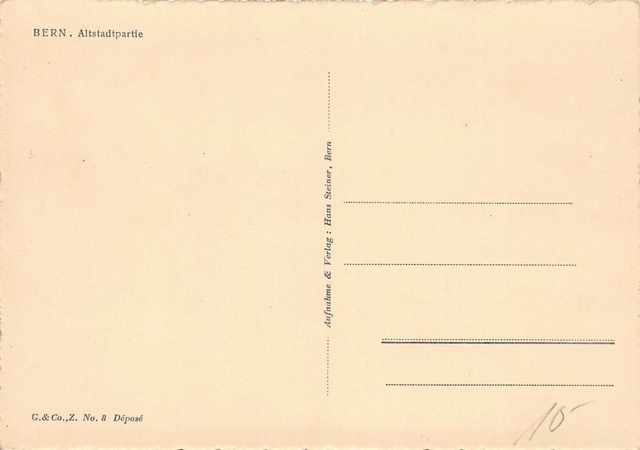 Cartoline postali: Bern, Altstadtpartie, um 1930-35 – Usato da Frauenfeld venduto da POML 1