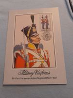 Carte Uniformes Militaires - Régiment Warwickshire 1821 56
