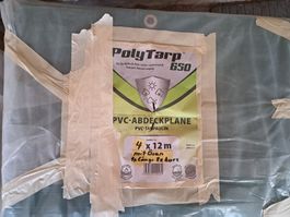 PolyTarp Blache 4x12m PVC Abdeckplane neu grün