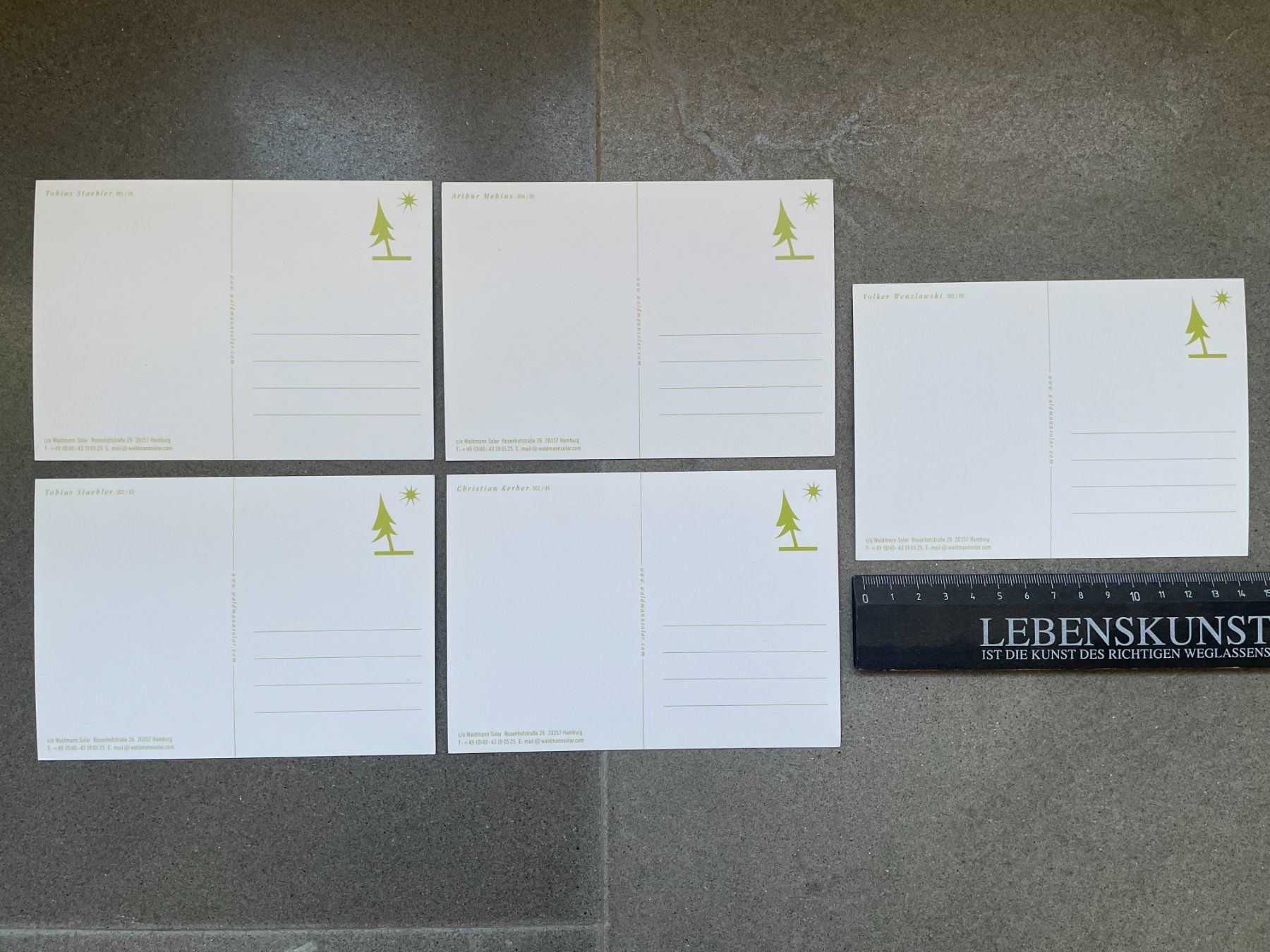 Ansichtskarten: 5 Kunstpostkarten Waldmann Solar Fotografie Set – Gebraucht aus Zofingen von angito 4