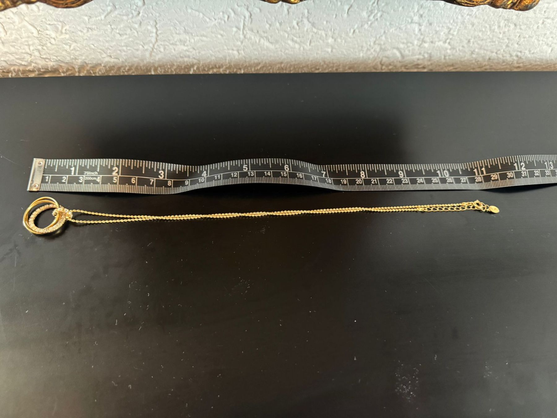 Catenine: A/C Halskette goldfarben mit Strass-Ringen – Usato da Winterthur venduto da Dejv 6
