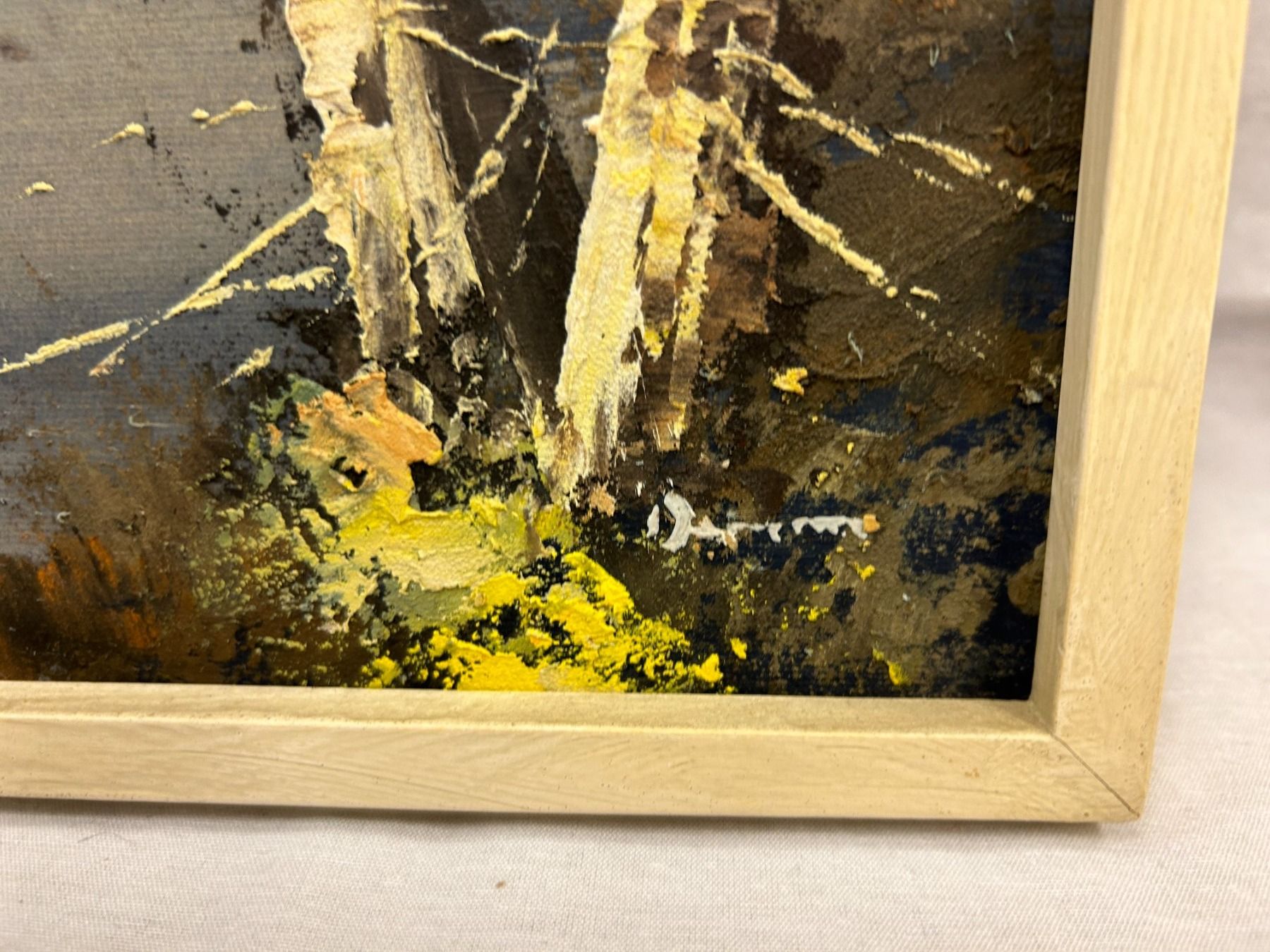 Gemälde: Wunderschönes Ölbild auf Leinwand, Waldsee Landschaft – Gebraucht aus Steinhausen von Super05 3