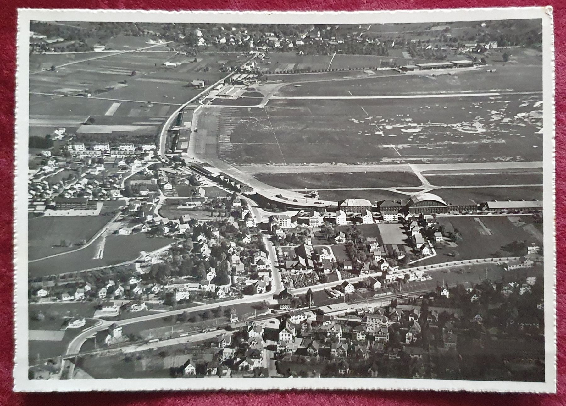 Ansichtskarten: Dübendorf 1948 - Fliegeraufnahme – Gebraucht aus Kreuzlingen von Rschweiz1