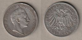 Preussen, 5 Mark 1898, Silber