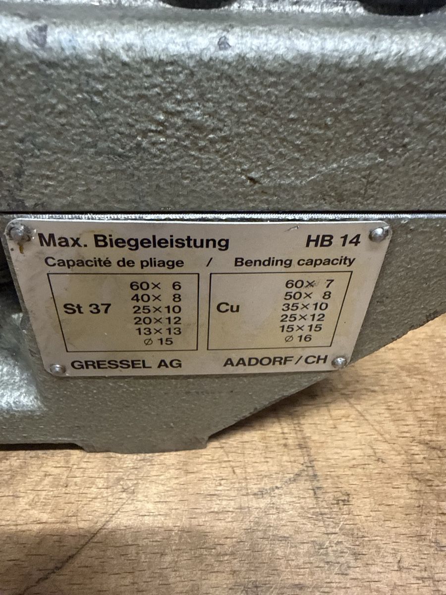 Gressel Tous les outils: Profilbiegeapparat Gressel HB-14 – D'occasion à Dietlikon par DIVO 5