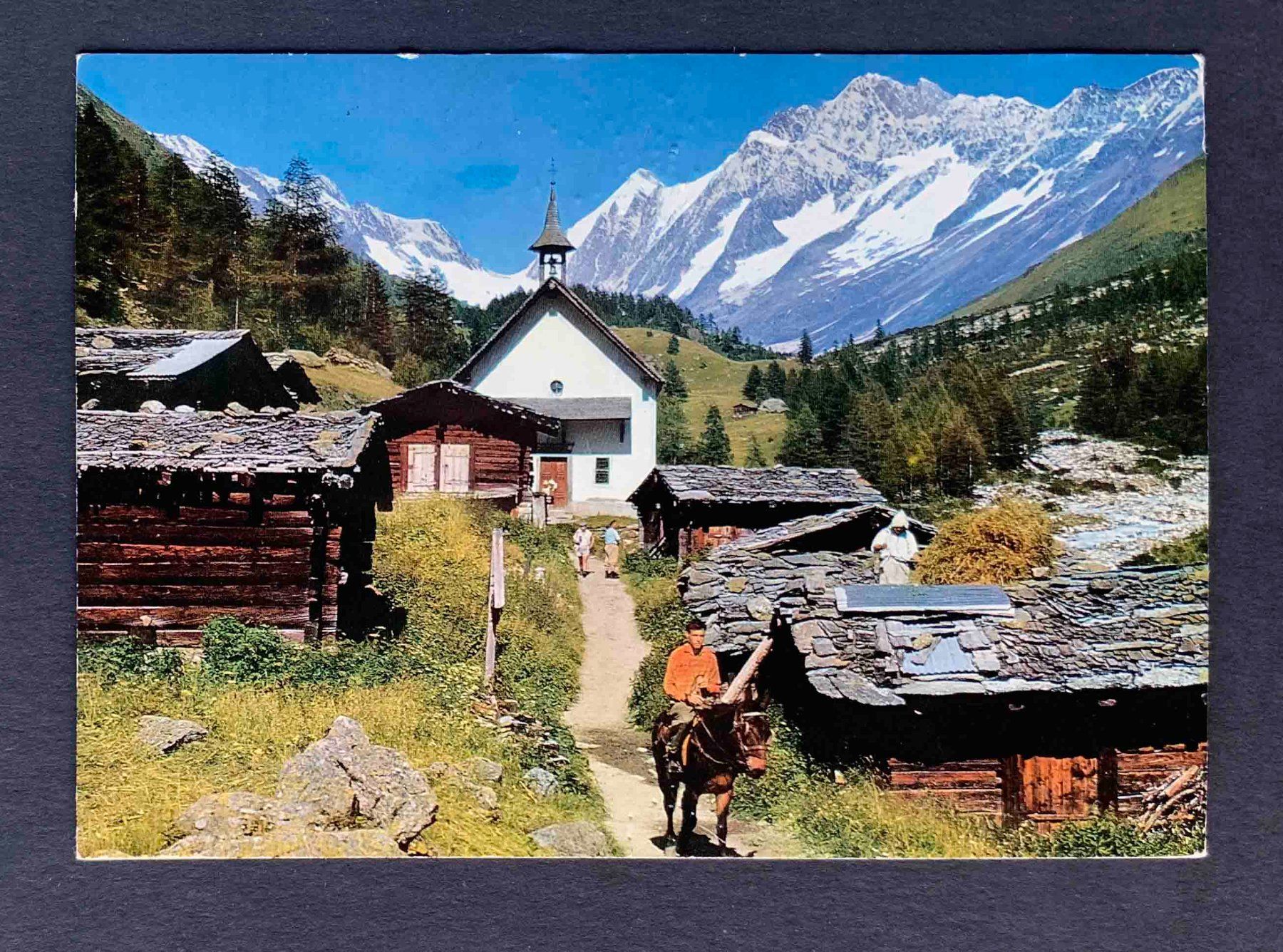 Cartoline postali: AK Kühmad im Lötschental – Usato da Goldau venduto da artelier1