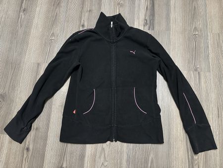 Fleecejacke Puma schwarz mit rosa Gr. M 