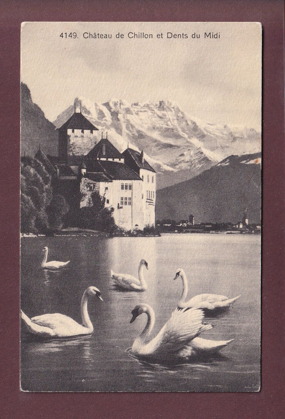 Ansichtskarten: Château de CHILLON - Cygnes - Dents du Midi – Gebraucht aus Pully von nicecards